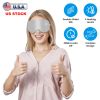 Cordless Heated Eye Mask Silk Sleep Eye Compress Mask For Dry Eyes Washable Type-C Electric Eye Heating Pad With 3 Temperature 20Mins Auto Off For Rel