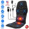 Full Body Massage Chair Pad with Heat Multifunctional Back Massager with Lumbar Support Pinpoint Massage Vibration Timer for Home Office Car Use