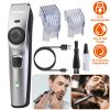 Cordless Beard Trimmer USB Rechargeable Beard Grooming Kit Electric Razor Hair Shaver Clipper with Precision Dial