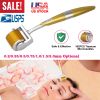 Derma Roller 192Pcs Titanium Microneedles Facial Roller Acne Scars Anti-aging Needling w/ Storage Container