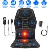 Full Body Massage Chair Pad with Heat Multifunctional Back Massager with Lumbar Support Pinpoint Massage Vibration Timer for Home Office Car Use