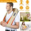 Neck Shoulder Massager Electric Back Massage Cape with Heat Deep Tissue 3D Kneading Massage Neck Waist Shiatsu Massager Pillow for Muscles Pain Relief