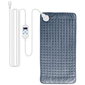 22.8x11.4” Electric Heating Pad for Shoulder Neck Back Spine Legs Feet Pain Relief w/ 9 Temperature Levels 4 Timer Modes