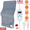 22.8x11.4” Electric Heating Pad for Shoulder Neck Back Spine Legs Feet Pain Relief w/ 9 Temperature Levels 4 Timer Modes