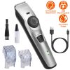 Cordless Beard Trimmer USB Rechargeable Beard Grooming Kit Electric Razor Hair Shaver Clipper with Precision Dial