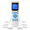 Tens Unit Machine Impulse Massager 10 Modes Pain Relief Body Massager Machine Muscle Stimulator w/ 4 Outputs and 8 Electrode Pads For Relief Relaxing