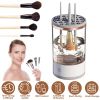 3 In 1 Makeup Brush Blender Cleaner Automatic Makeup Brush Cleaner Machine  USB Powered Brush Drying Storage Suitable For All Types of Brushes