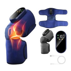 Cordless Knee Massager Heated Knee Brace Wrap Electric Knee Heating Pad with 5-Level Heating 3-Level Vibration 3-Mode & 3-Level Air Compression