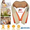 Neck Shoulder Massager Electric Back Massage Cape with Heat Deep Tissue 3D Kneading Massage Neck Waist Shiatsu Massager Pillow for Muscles Pain Relief