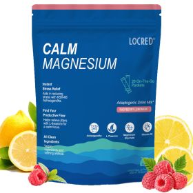 Nello Supercalm Powdered Drink Mix, Raspberry Lemonade, L Theanine, Ksm-66 Ashwagandha, Magnesium Glycinate, Vitamin D 3