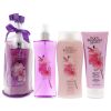 Signature Japanese Cherry Blossom Set by Body Fantasies for Women - 3 Pc 8oz Fragrance Body Spray, 12oz Moisturizing Body Wash