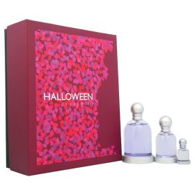 Halloween by J. Del Pozo for Women - 3 Pc Gift Set 3.4oz EDT Spray, 1oz EDT Spray, 0.15oz EDT Splash