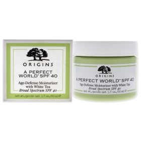 A Perfect World Age-Defense Moisturizer with White Tea SPF 40 by Origins for Unisex - 1.7 oz Moisturizer