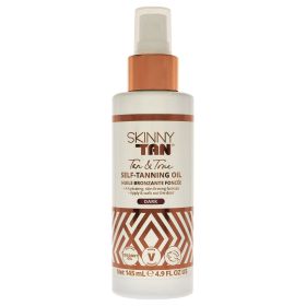 Tan and Tone Self-Tanning Oil - Dark by Skinny Tan for Women - 4.9 oz Oil