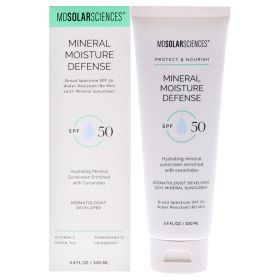 Mineral Moisture Defense SPF 50 by MDSolarSciences for Unisex - 3.4 oz Sunscreen