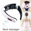 Electric Tens Unit Pulse Neck Massager Magnetic Pulse Therapy Vertebra Relax