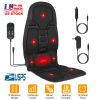 Back Massager Cushion Electric Massage Car Seat Cushion Chair Pad w/ Heating Function 8 Vibration Modes 3 Intensity Levels