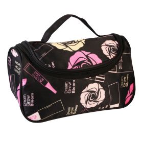 Travel Makeup Bag Portable Cosmetic Organizer with Cosmetic Mirror Waterproof Toiletry Wash Bag for Women (Option: TravelOrganizerBagRose)