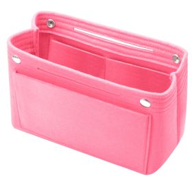 Felt Handbag Insert Organizer Purse Tote Shaper Bag in Bag Cosmetic Bag Handbag Purse Organizer (Option: HandBagPink)