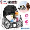 Travel Makeup Bag Portable Cosmetic Organizer with Cosmetic Mirror Waterproof Toiletry Wash Bag for Women