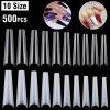 500Pcs False Nail Tips C Curve Half Cover French Nails Extra Long Fake Finger Nails For Nail Art Salons Home DIY 10 Sizes