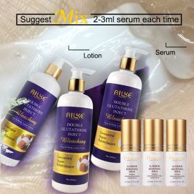 AILKE Whitening And Moisturizing Body Lotion,Suitable For Dry And Black Skin Type,with Pump Huge Bottle 500ml Korean Cosmetics (Color: 6 In 1 Set)